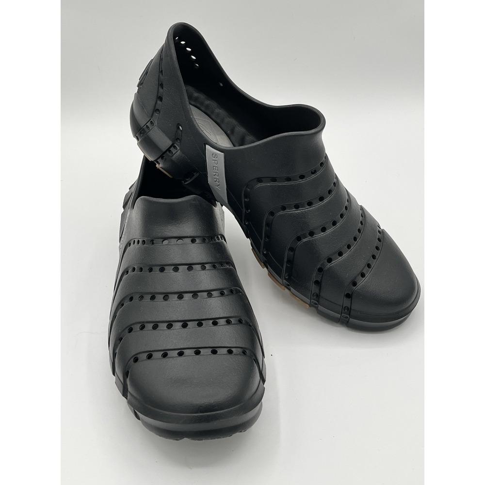 Sperry Unisex Water Strider Black Gray Round Toe Slip-On Shoes Sz M9 W10 New